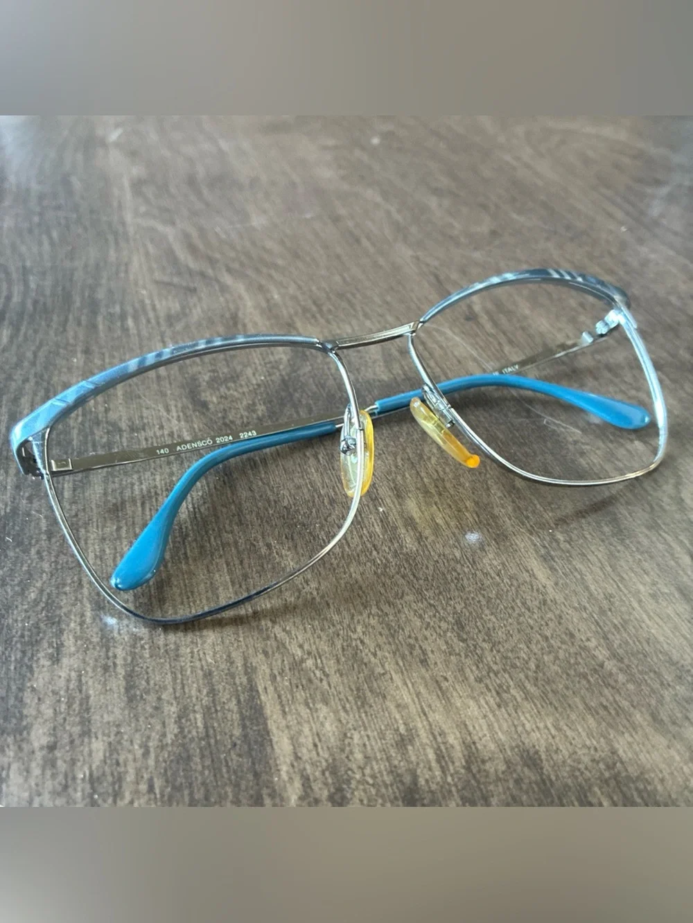 Eye Glass Frame  ANDESCO 2024 2243 58/16 Blue Metal Frame Only.